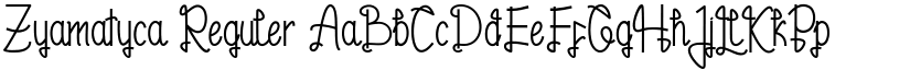 Zyamatyca Reguler font