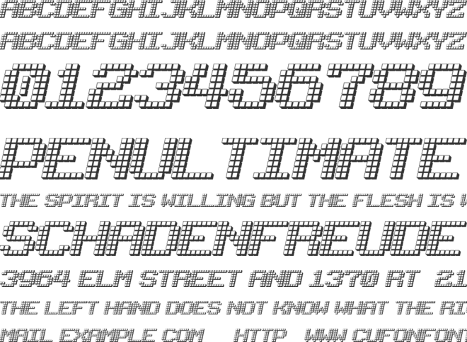 Lots of Dotz font preview