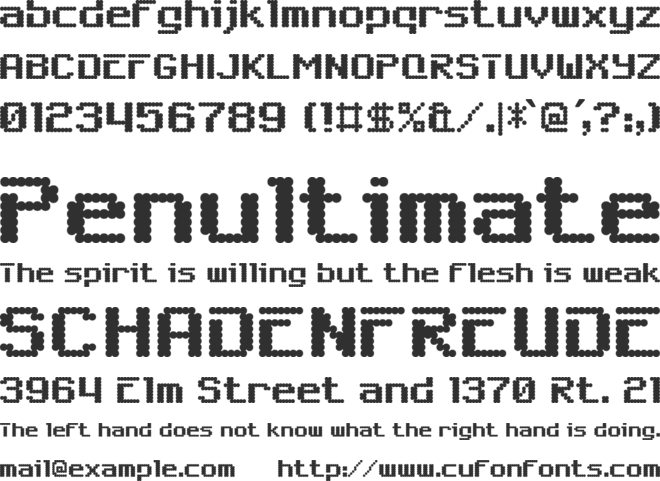 6809 Chargen font preview