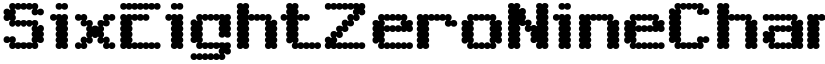 SixEightZeroNineChargen-Regular font