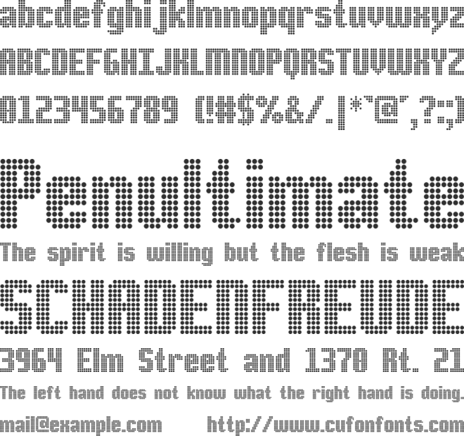 DS Point font preview