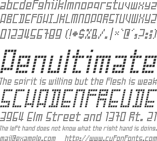 Failed Attempt font preview