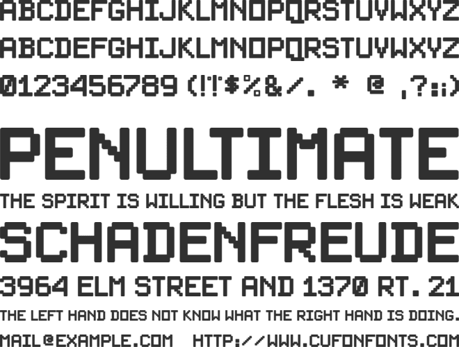 PixelSplitter font preview