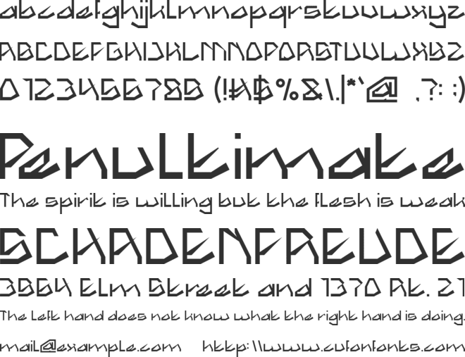 THE AMAZING ME font preview