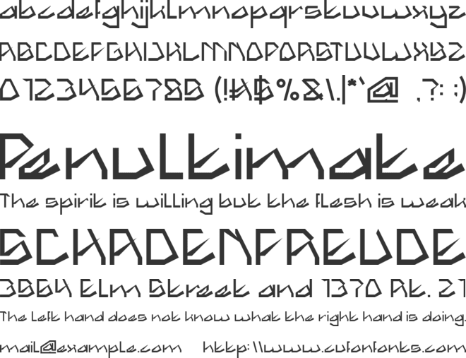 THE AMAZING ME font preview