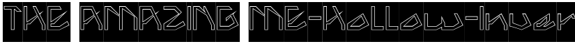 THE AMAZING ME-Hollow-Inverse Regular font