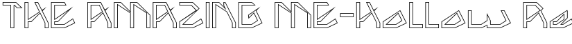 THE AMAZING ME-Hollow Regular font