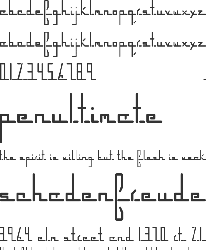 parkwayextended font preview