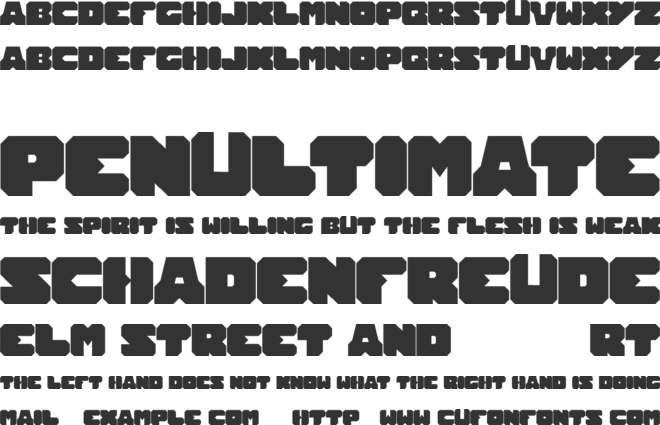 TOTAL HAMMER font preview