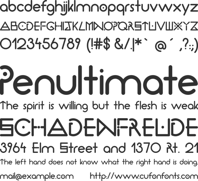 Thirty Seconds font preview