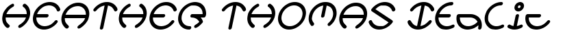 HEATHER THOMAS Italic font