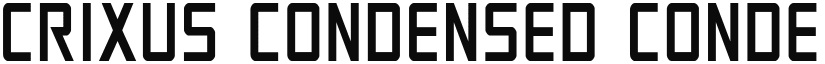 Crixus Condensed Condensed font
