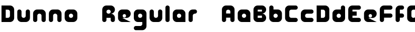 Dunno Regular font
