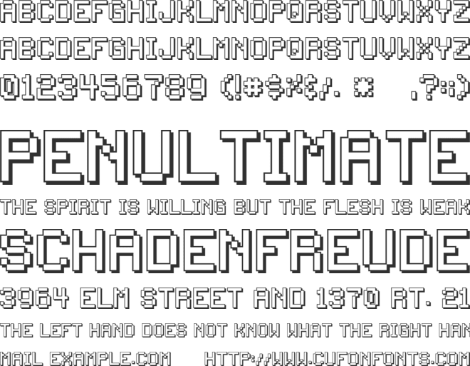 Back to 1982 font preview
