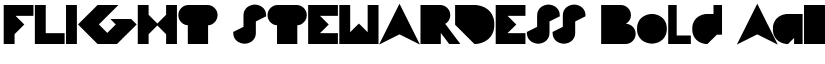 FLIGHT STEWARDESS Bold font