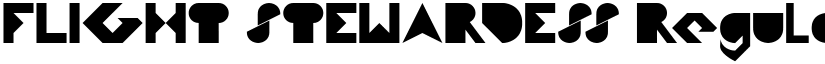 FLIGHT STEWARDESS Regular font