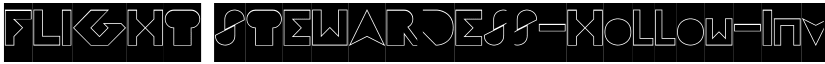FLIGHT STEWARDESS-Hollow-Invers Regular font