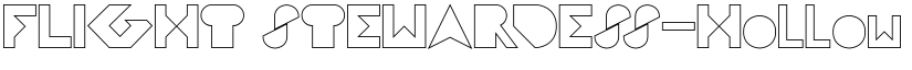 FLIGHT STEWARDESS-Hollow Regular font