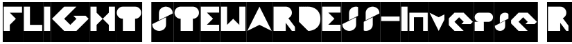 FLIGHT STEWARDESS-Inverse Regular font