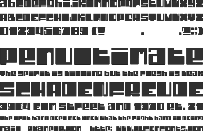 Dhe Cruncy font preview