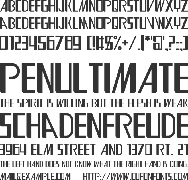 BD Equipment font preview