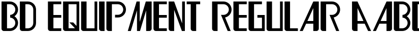 BD Equipment Regular font