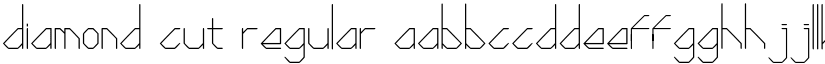 Diamond Cut Regular font