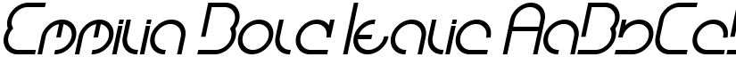 Emmilia Bold Italic font