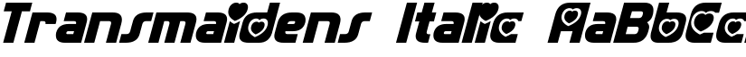 Transmaidens Italic font