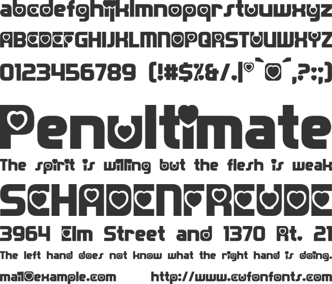 Transmaidens font preview