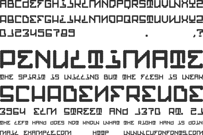 Walkthru font preview