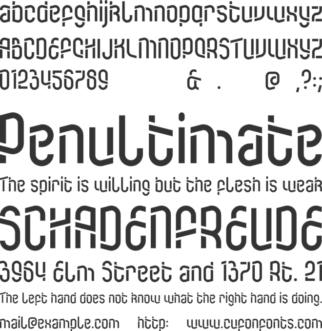 KD Tramcar font preview