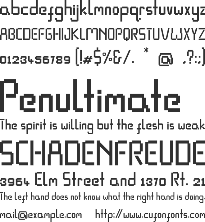 Pixel Rand font preview