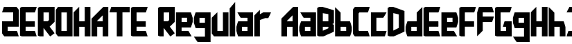 ZEROHATE Regular font