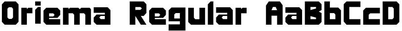 Oriema Regular font