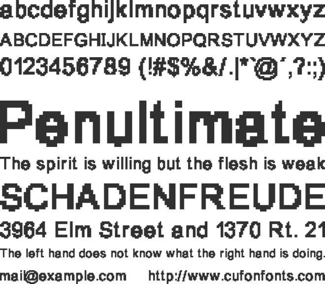 PixelGrunge font preview