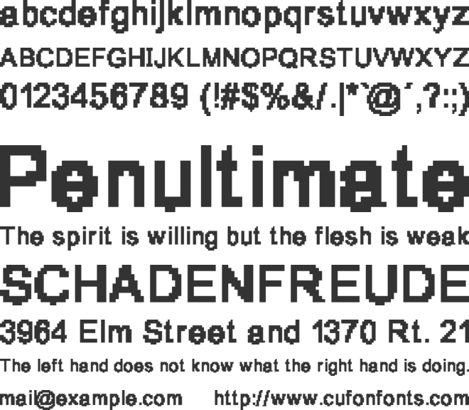 PixelGrunge font preview