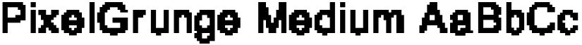 PixelGrunge Medium font
