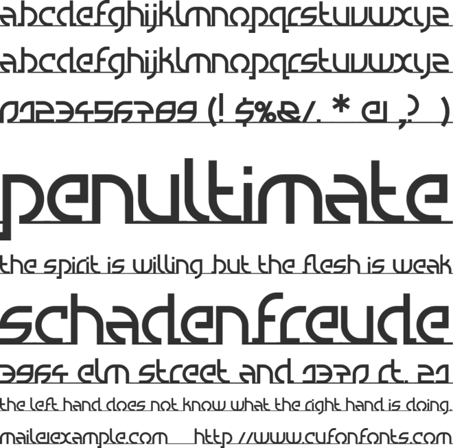 SpacyRound font preview