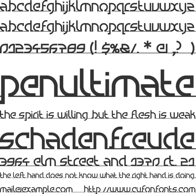 SpacyRound font preview