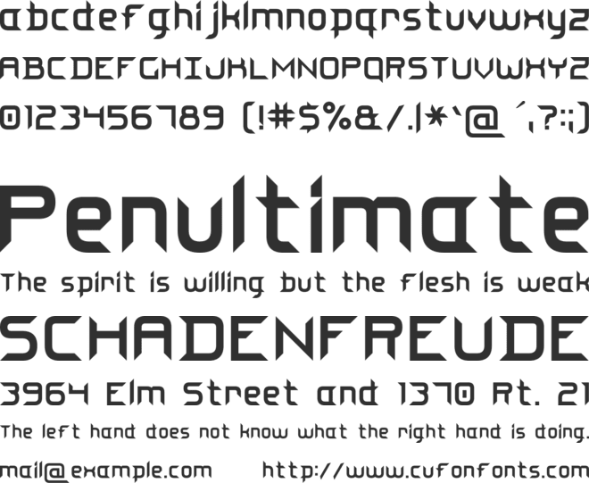 Steel Blade 7 font preview