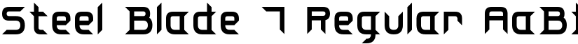 Steel Blade 7 Regular font