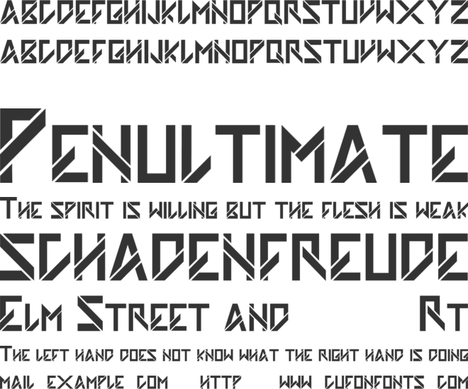 Slashfold font preview