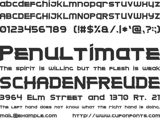 Clear Metal 7 font preview