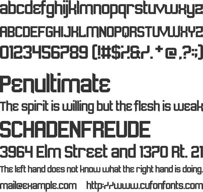 Sawchain font preview
