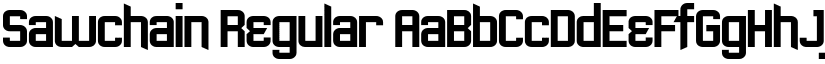 Sawchain Regular font