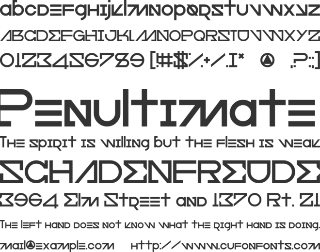 Cfour font preview