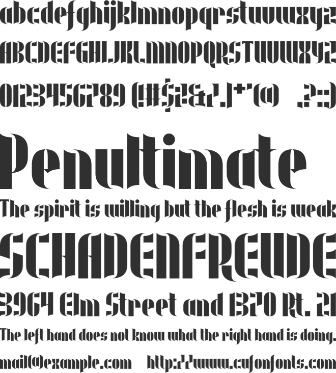 Underwear Protest font preview