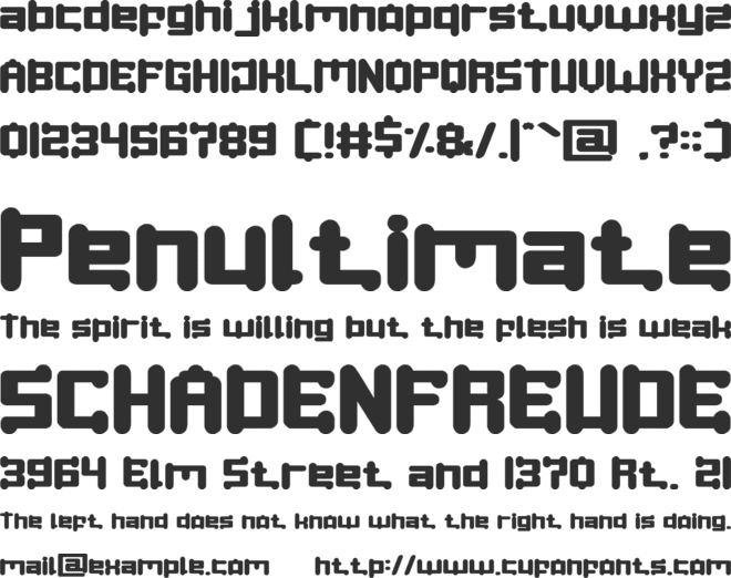 SPACE OBJECT font preview