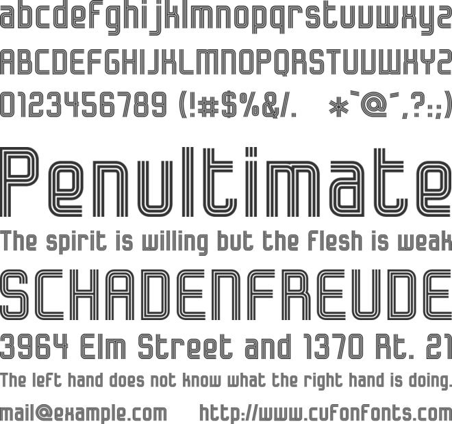 Bonzer Herzogenaurach font preview